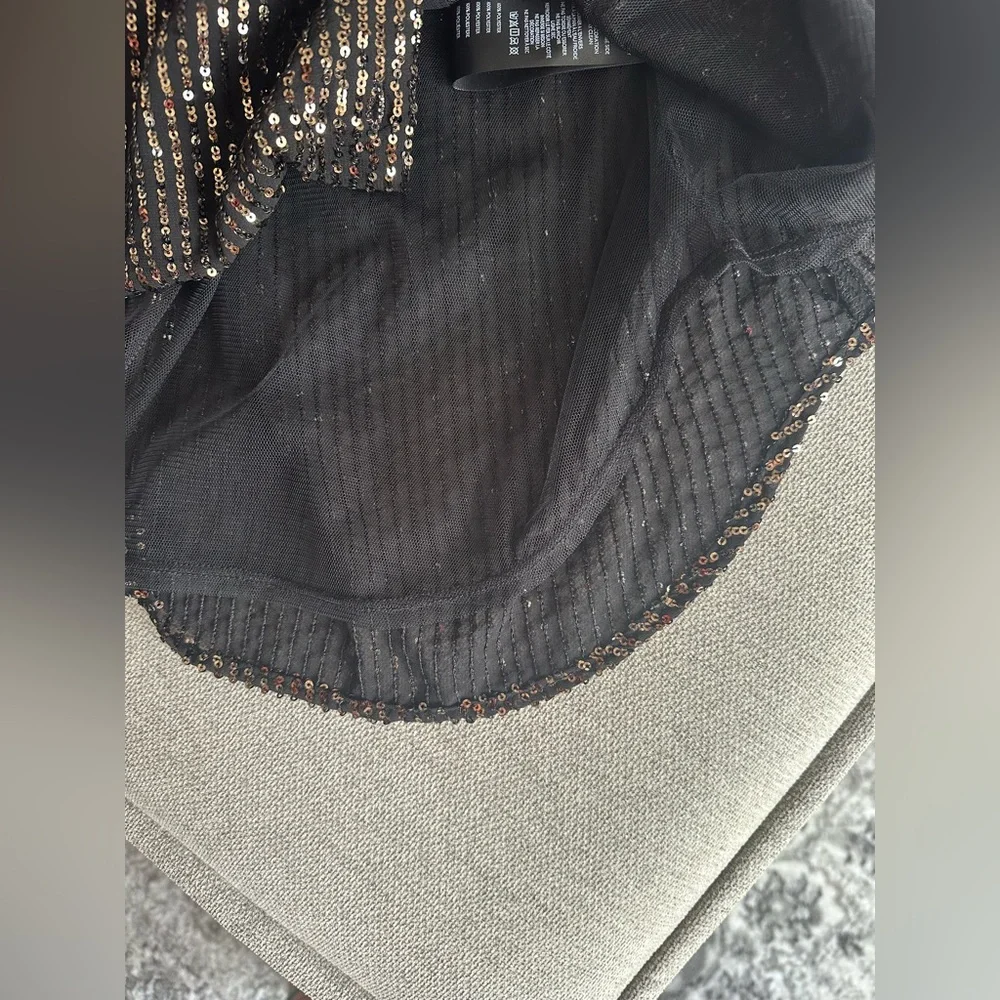 NWT Remie Black Sequin button down - Picture 8 of 9